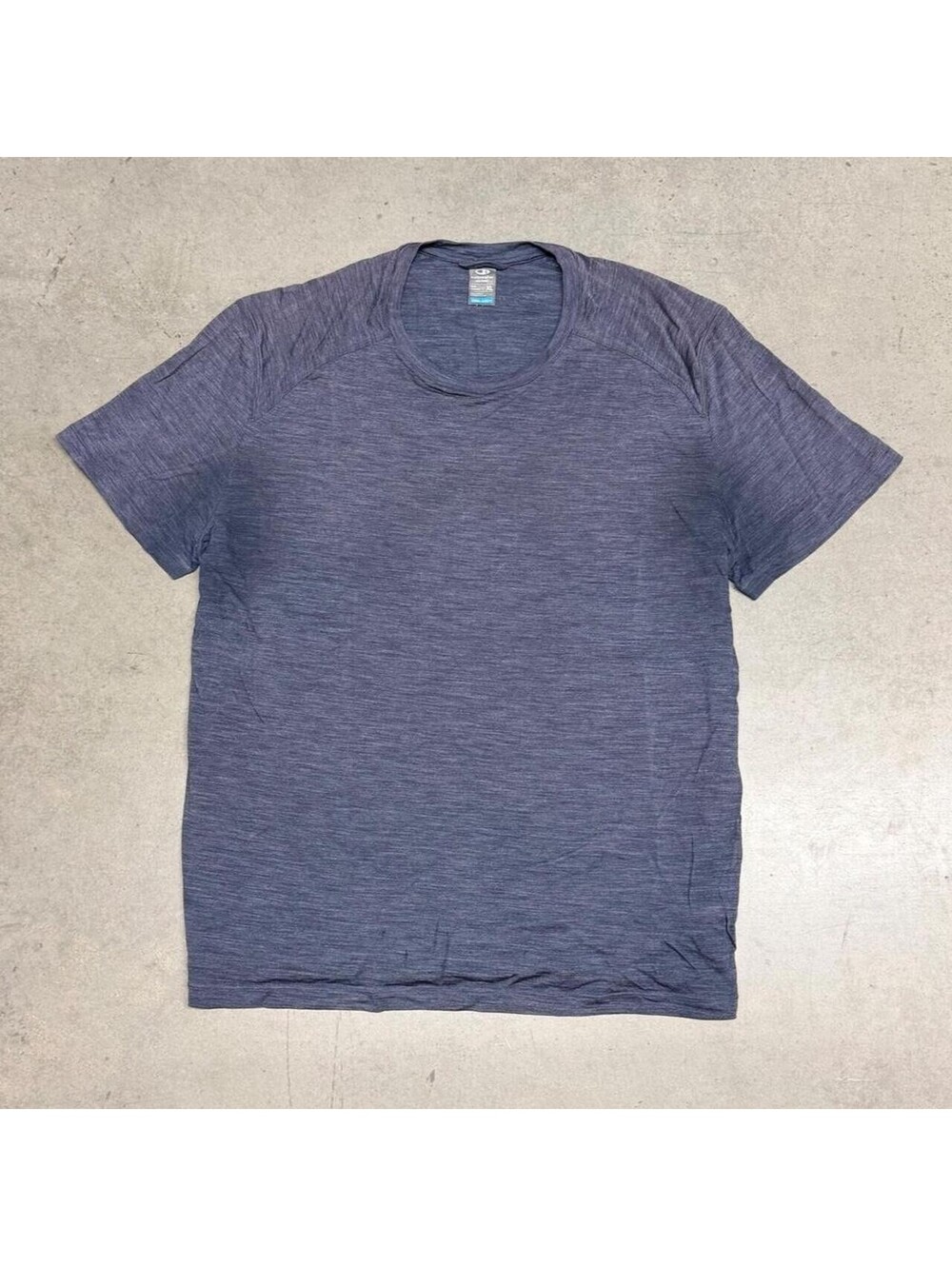 Icebreaker Cool-Lite Wool Blend T Shirt Mens XL Navy Base Layer Outdoor Hiking